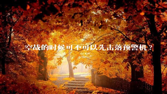 空战的时候可不可以先击落预警机?